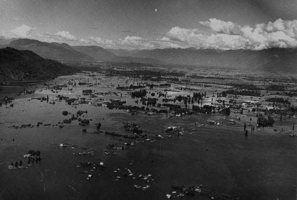 1948 Fraser River overflows its banks and floods the valley.