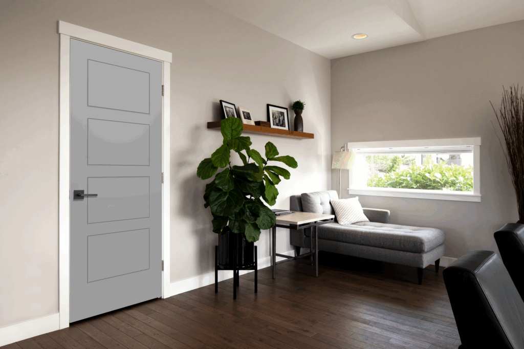 Elemental Single Line 4-Panel Interior Door
